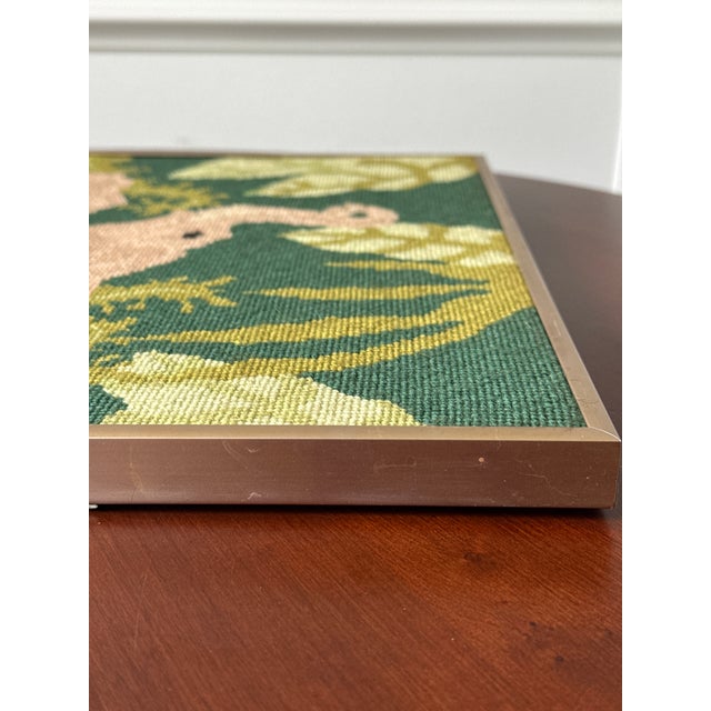 Framed Elephant Needlepoint For Sale - Image 9 of 9