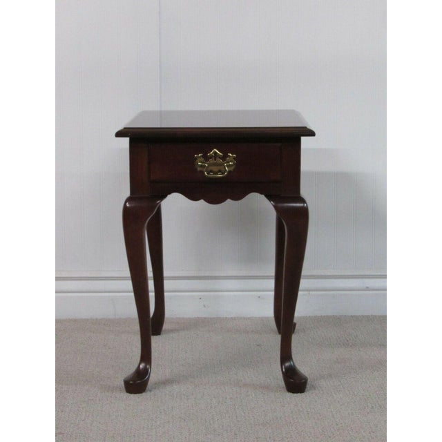 Late 20th Century Pennsylvania House Mahogany Queen Anne End Table 1