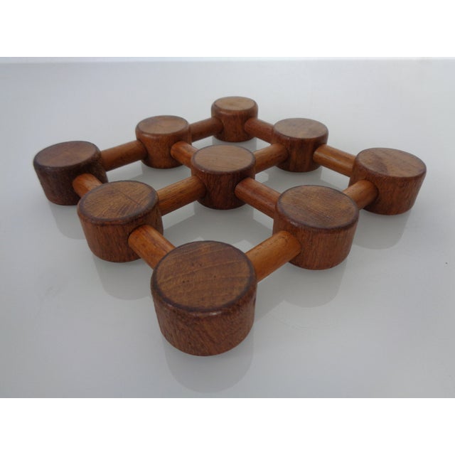 Vintage Danish Teak Coaster by Nissen, 1960s, Set of 3 For Sale - Image 15 of 18