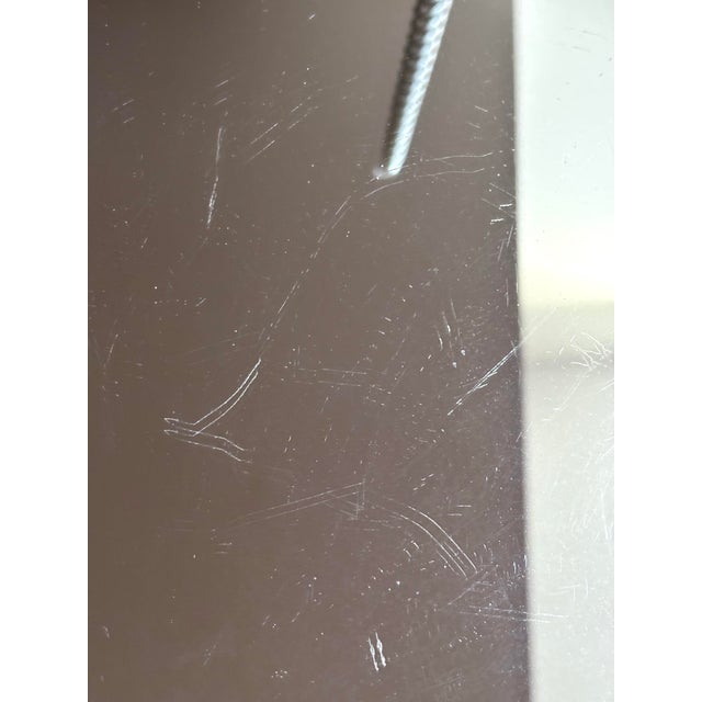 1940s Beautiful Vintage 14” Mirror Glass Plateau Stand Tray With Floral SilverPlate Border For Sale - Image 5 of 10