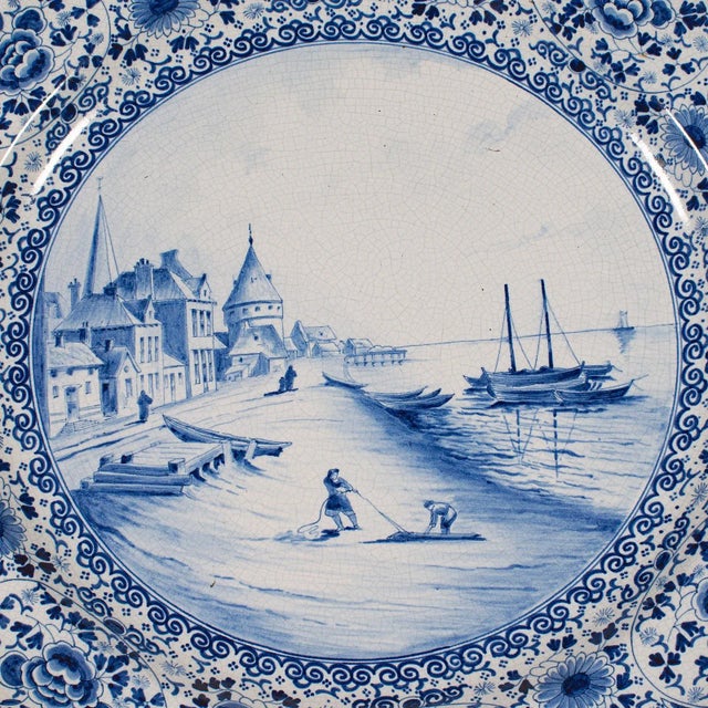 1920's Large Antique Serving Plate For Sale - Image 4 of 10