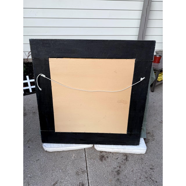 Gold 18th Century Spanish Baroque "Herrera"-Style Giltwood Mirror, 39.5" Square — Original Gesso & Gold Leaf Under Old Dark Paint For Sale - Image 8 of 8