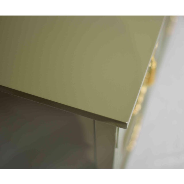 Mid Century Traditional Dresser Sideboard by Mount Airy in Green - Newly Painted For Sale - Image 9 of 13