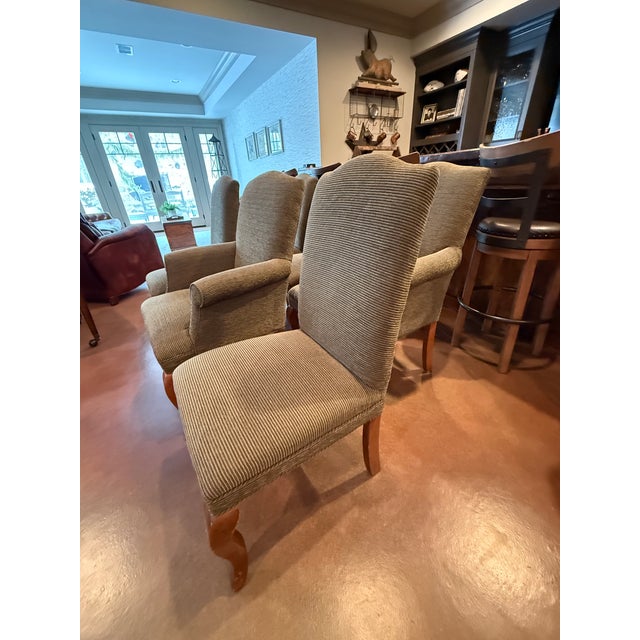 Crate & Barrel 1990s Set of 6 Crate and Barrel Upholstered Dining Chairs For Sale - Image 4 of 7