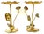 Pair of Carole Stupell Brass Lotus Lily Pad Side Tables, Hong Kong, Circa 1970 The pair of Carole Stupell brass lotus lily...