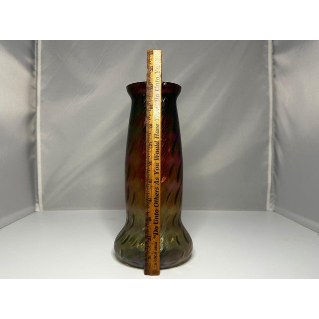 Rindskopf Iridescent Art Glass Vase: Pepita Honeycomb, c. 1900 For Sale - Image 9 of 10