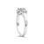 14K White Gold 1/2 Cttw Miracle Set Round Lab Grown Diamond Three Stone Illusion Plate Ring (F-G Color, VS1-VS2 Clarity) - Ring Size 5 For Sale - Image 4 of 7