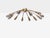 Mid-Century Modern 1960s Style After j.t. Kalmar Mid Century Modern Spider Flushmount Chandelier, Brass For Sale - Image 3 of 12