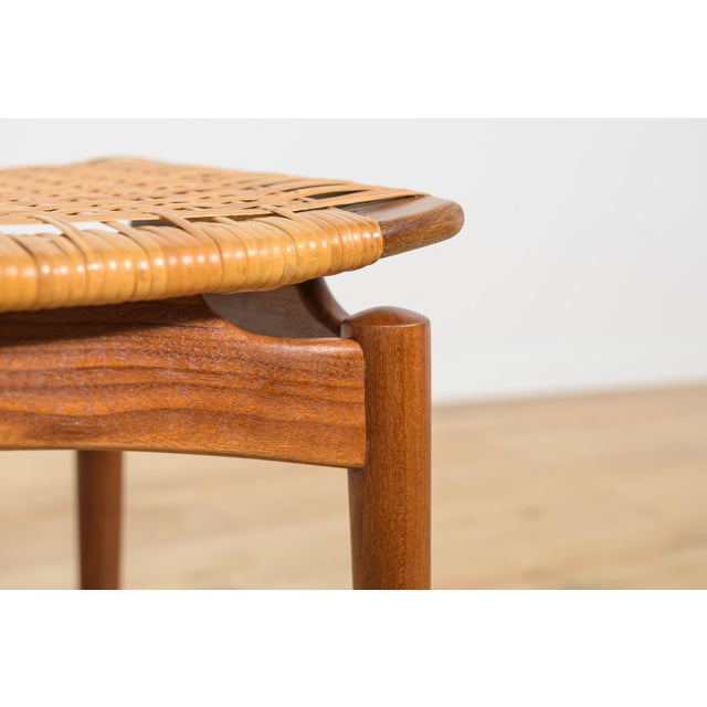 Mid-Century Modern Teak Stool by Sigfrid Omann for Ølholm Furniture Factory, 1950s For Sale - Image 10 of 14