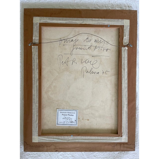Peter Keil 1970s “Omage to My Friend Miro” Abstract Acrylic Painting by Peter Keil, Framed For Sale - Image 4 of 6