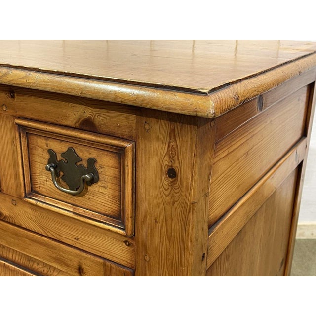 English Fir Wood Sideboard, 1950s For Sale - Image 11 of 16