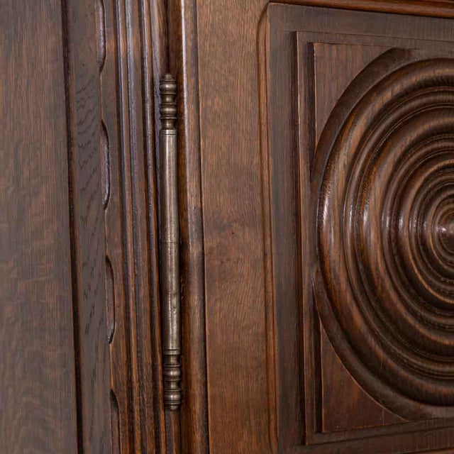 1940s French Carved Wood Cabinet by Charles Dudouyt, Attributed For Sale - Image 10 of 17
