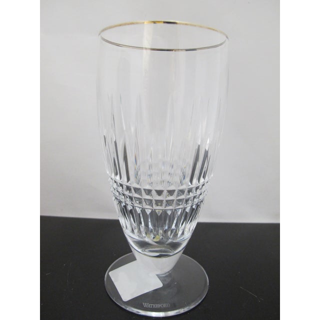 Waterford Crystal Lismore Diamond Platinum ice tea beverage glass featuring fine diamond crystal cuts and a luxurious...