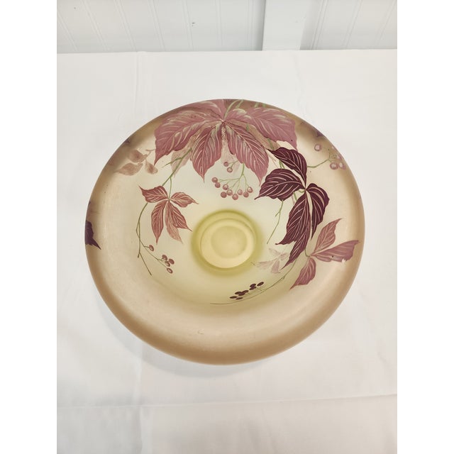 Gentle muted colors and a frosted delicate look make this bowl extraordinary.