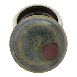 Wally Schwab Pacific Nw Studio Art Pottery Stoneware Round Box or Jar With Lid For Sale