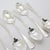 Vintage Italian Handmade Genuine Silver Sugar Spoons, 1970s, Set of 6 For Sale - Image 4 of 15