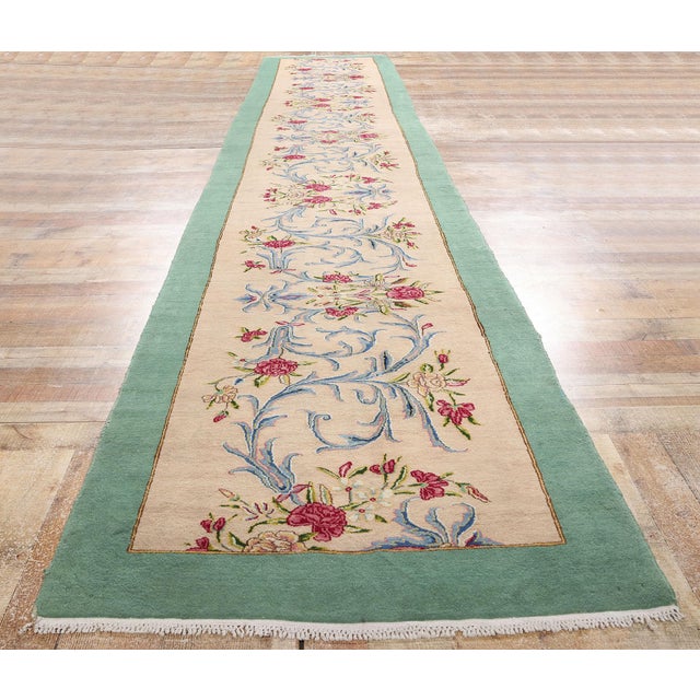 Rashid Farrokhi Vintage Persian Kerman Rug - 03'03 X 19'09 For Sale - Image 10 of 11