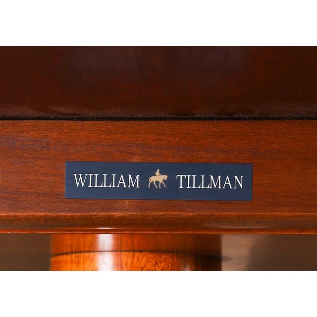 Vintage 20th Century Twin Pillar Flame Mahogany Dining Table from William Tillman For Sale - Image 15 of 16