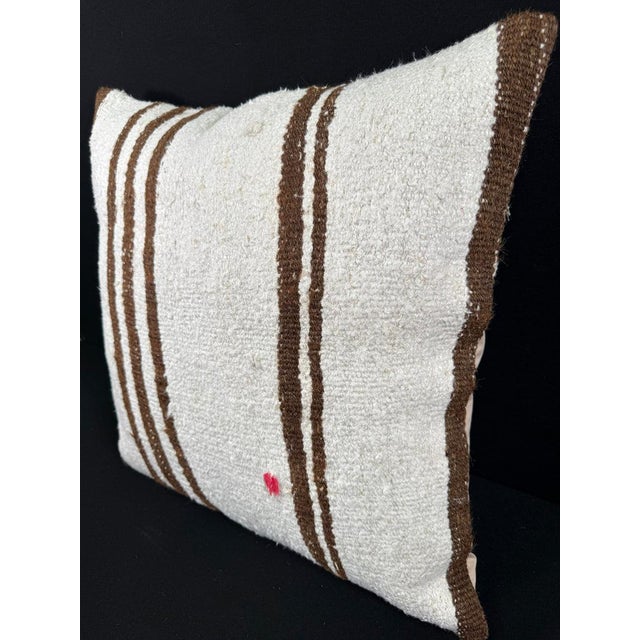 Turkish Hemp Pillow Cushion Natural Beige Brown Pillow Cushion Cover 24x24 #30358 Enhance your home decor with our Kilim...