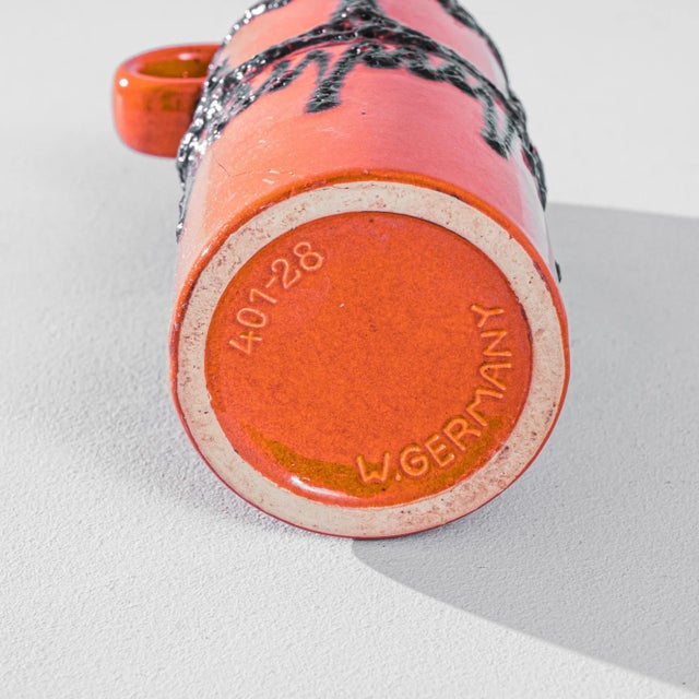 1960s German "W. Germany" Ceramic Vase For Sale - Image 4 of 4