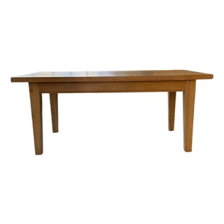 Vintage Oak Farm Table with Extensions, 1960s For Sale