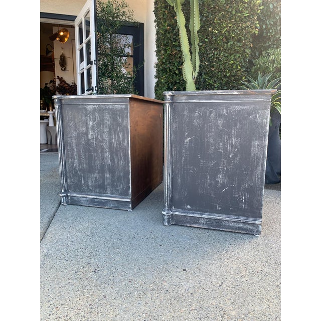 Pair of Vintage Solid Wood Chests/Nighstands For Sale - Image 10 of 12