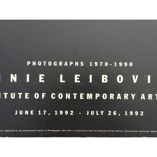 Poster with the occasion of an exhibition by Annie Leibovitz, from 1992. slight damage to edges. poster glued on a rigid...