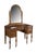 This circa 1930s Early American revival vanity is an elegant dressing table crafted from hardwood and matched walnut...