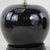 A Pair Early 20th Century Black Monochrome Porcelain Watermelon Jar Table Lamps on Carved Wood Bases For Sale - Image 13 of 15