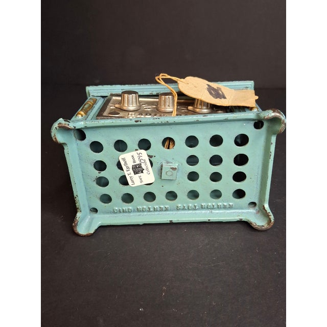 Antique Kenton Cast Iron Radio Bank 1920s Safe Original Tag Peirce Collection For Sale - Image 16 of 17