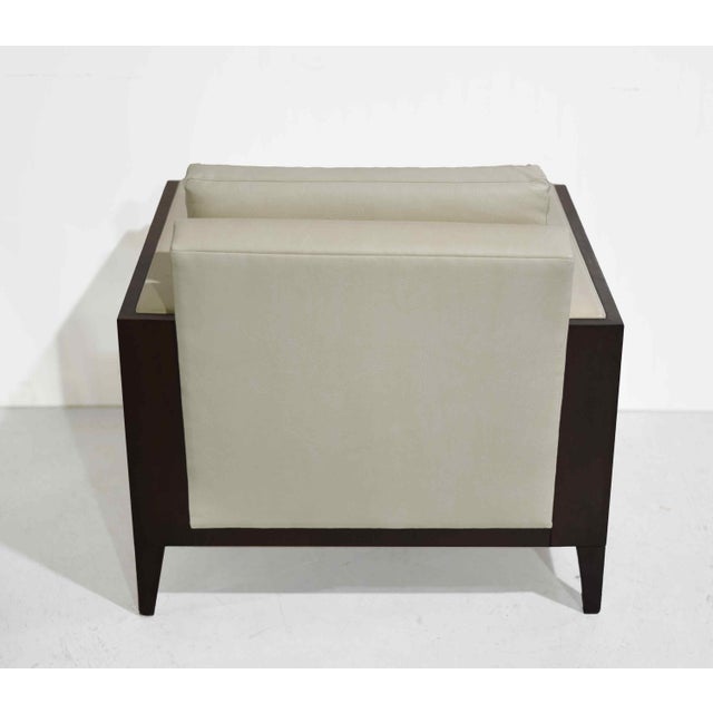 Vintage Contemporary Cream Lounge Chair LSM Collection by David Edward For Sale - Image 11 of 14