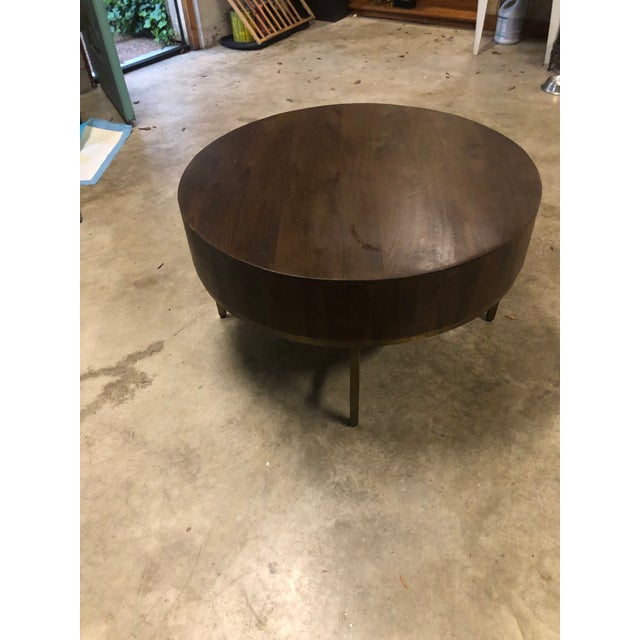 Contemporary Bradley Round Coffee Table by Oliver Chairish
