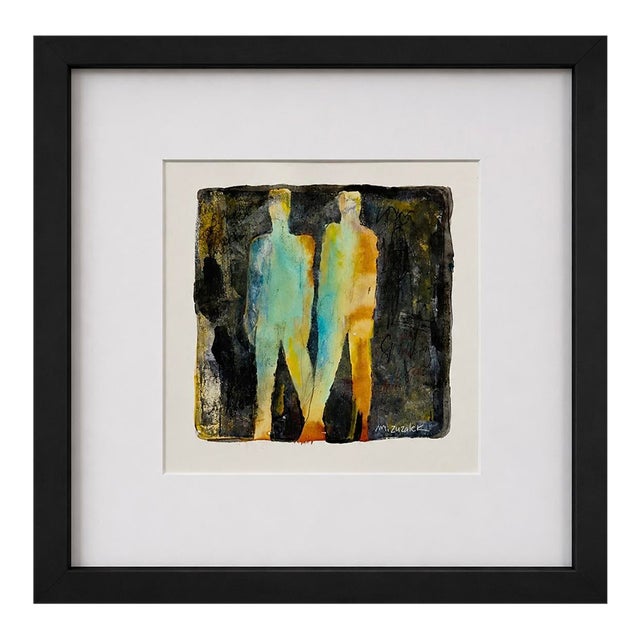 "His Heart Concealed" Abstract Figurative Painting For Sale