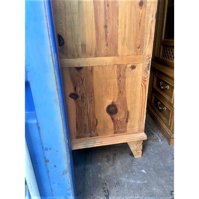 Mexican Rustic Pine Armoire or Dining/Kitchen Hutch Early 21st