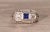 Silver The Kangaroo Island: Antique Platinum Filigree Ring set with Sapphire and Diamonds For Sale - Image 8 of 10