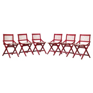 Mod. 152 Folding Chairs from Fratelli Reguitti, Italy, 1956, Set of 6 For Sale