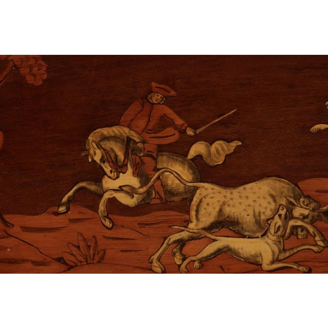 Antique Italian Consol Side Table with Hunting Motifs, 1820 For Sale - Image 10 of 18