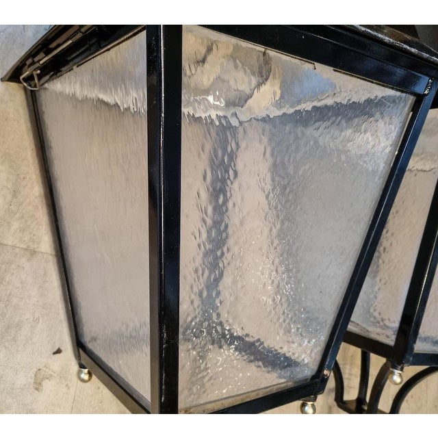 Iron Street Lantern, 1970s For Sale - Image 4 of 11