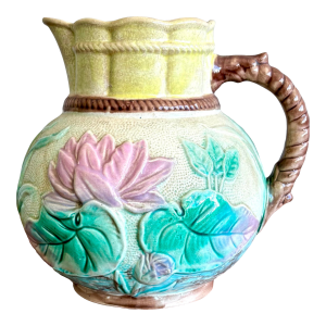 Vintage Regency Floral Ceramic Pitcher
