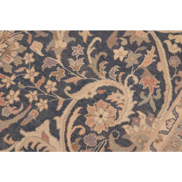 Textile Sunfaded Boho Chic Green/Ivory Wool Rug - 10'0'' X 13'10'' For Sale - Image 7 of 10