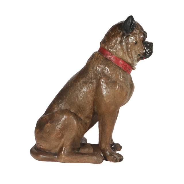 Life-Size Austrian Terracotta Pug Dog With Glass Eyes, 19th Century For Sale - Image 11 of 16