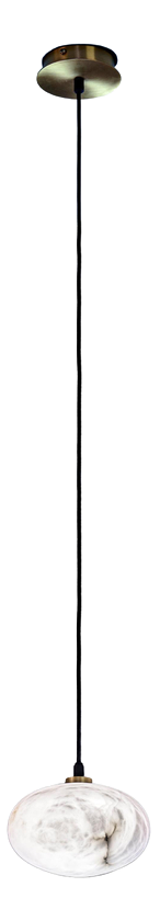 Oval Pendant Lamp by United Alabaster