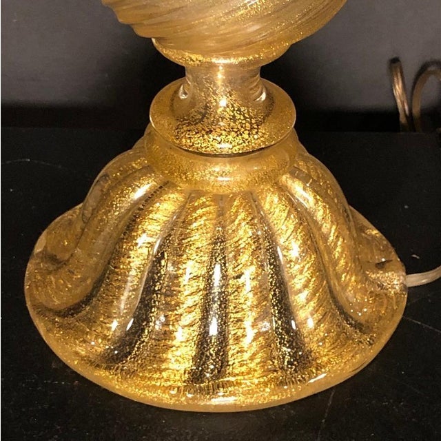 Mid-Century Modern Mid 20th Century Barovier & Toso Glass Lamp With Original Paper Label For Sale - Image 3 of 5