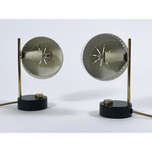 1950s Mid-Century Modern Adjustable Bedside Table Lamps, 1950s, Set of 2 For Sale - Image 5 of 18
