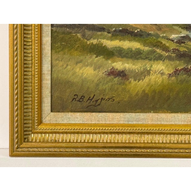 Textile Painting of Mountain Cottages by River in Ireland by 20th Century Irish Artist 1990 Circa For Sale - Image 7 of 18