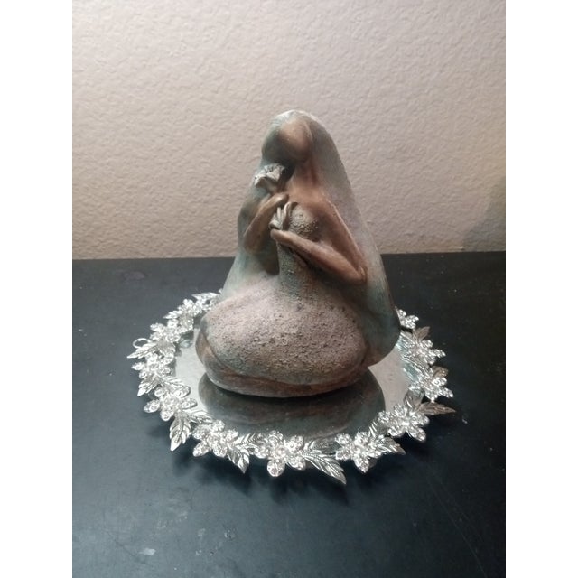 Ceramic 1950s Gorgeous Artist Signed Nolan Raku Figurine For Sale - Image 7 of 8