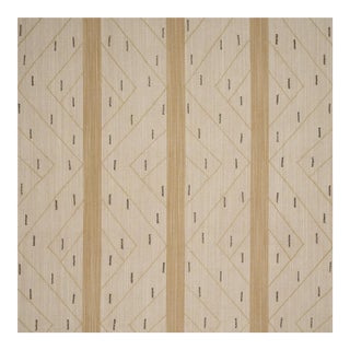 Schumacher Kapanga Embroidery Fabric In Oat For Sale