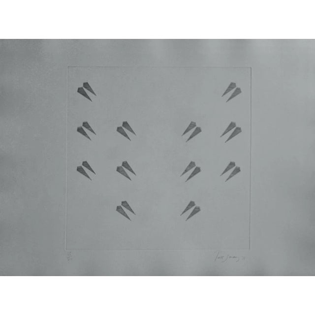 1970s "Encounter Suite Mistral" Minimalist Etching by Tess Mistral Jaray For Sale