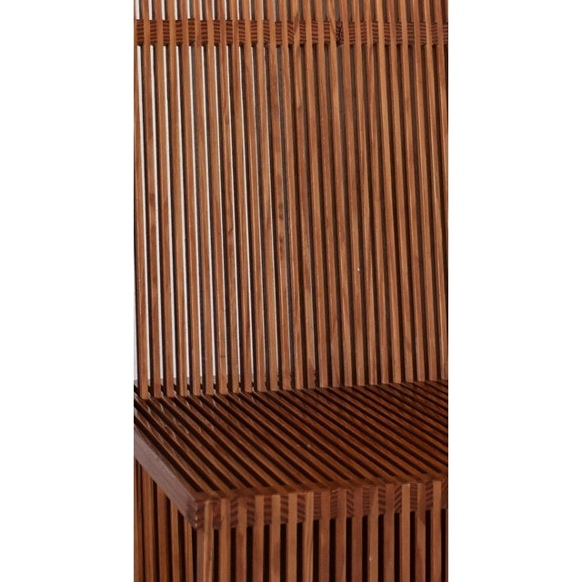 Strips Wood Occasional Chair, 1990 For Sale - Image 10 of 14