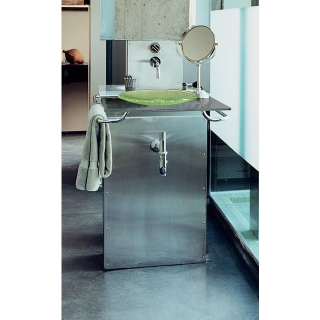 Handblown "Moss Garden" Glass Lavatory Sink by Mies Grybaitis For Sale - Image 4 of 6